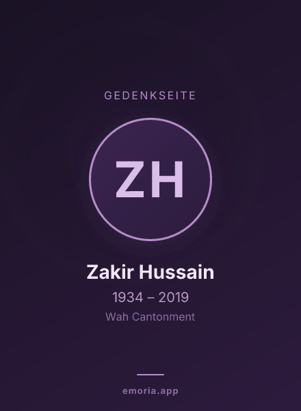 Gedenkportrait von Zakir Hussain