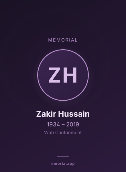 Memorial portrait of Zakir Hussain