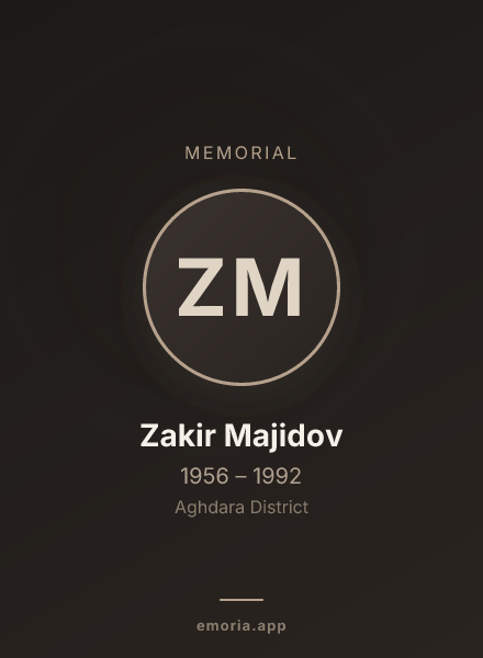Memorial portrait of Zakir Majidov