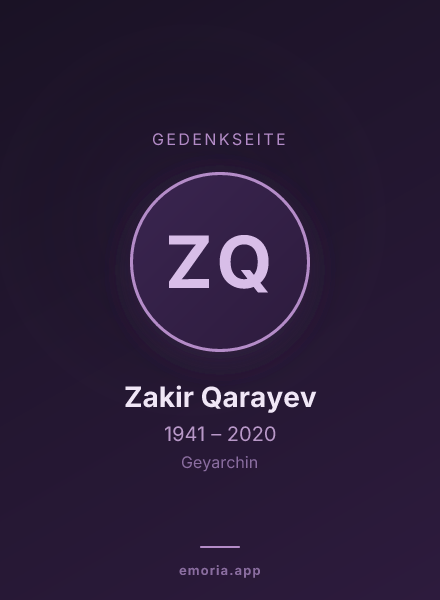 Gedenkportrait von Zakir Qarayev