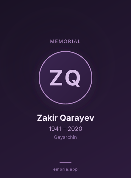 Memorial portrait of Zakir Qarayev