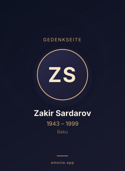 Gedenkportrait von Zakir Sardarov