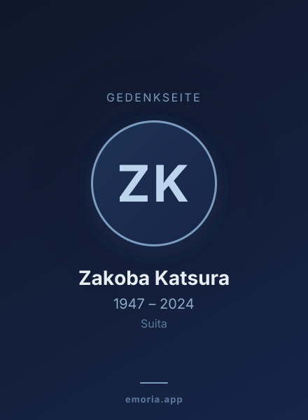 Gedenkportrait von Zakoba Katsura