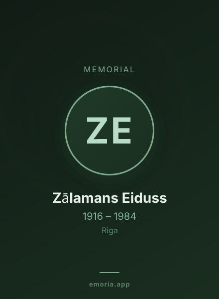 Memorial portrait of Zālamans Eiduss