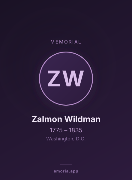Memorial portrait of Zalmon Wildman