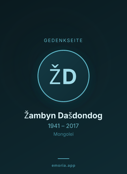 Gedenkportrait von Žambyn Dašdondog