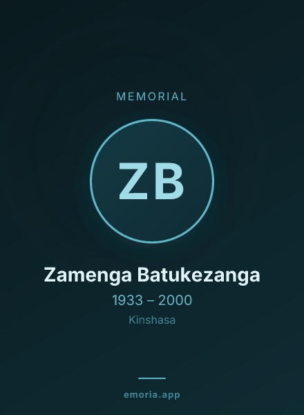 Memorial portrait of Zamenga Batukezanga