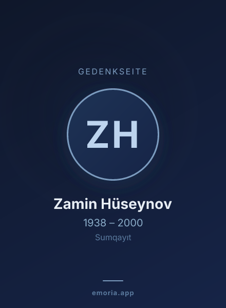 Gedenkportrait von Zamin Hüseynov
