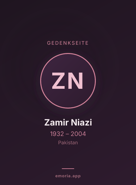 Gedenkportrait von Zamir Niazi