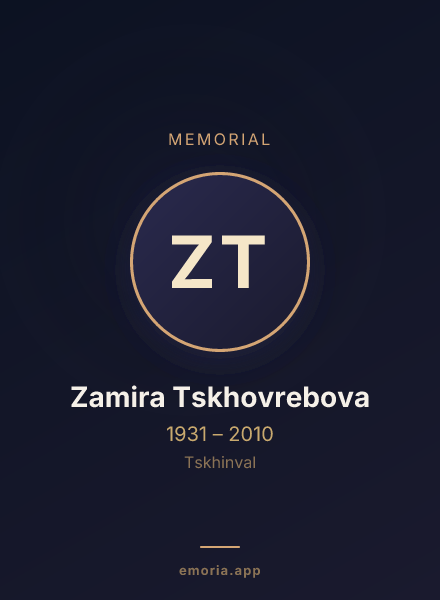 Memorial portrait of Zamira Tskhovrebova