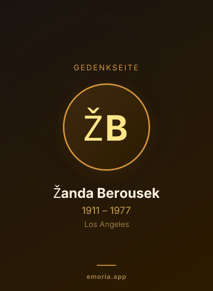 Gedenkportrait von Žanda Berousek
