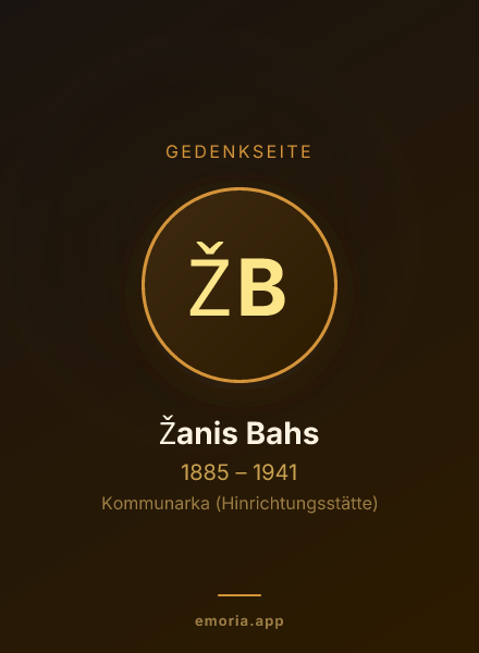 Gedenkportrait von Žanis Bahs