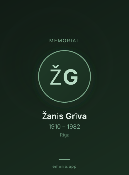 Memorial portrait of Žanis Grīva