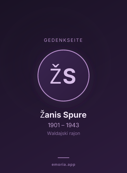 Gedenkportrait von Žanis Spure