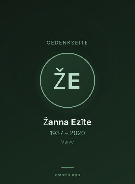 Gedenkportrait von Žanna Ezīte
