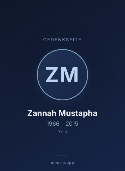 Gedenkportrait von Zannah Mustapha