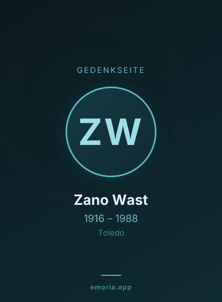 Gedenkportrait von Zano Wast