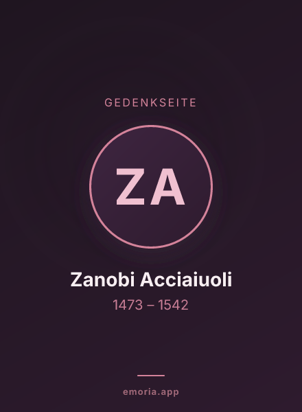 Gedenkportrait von Zanobi Acciaiuoli