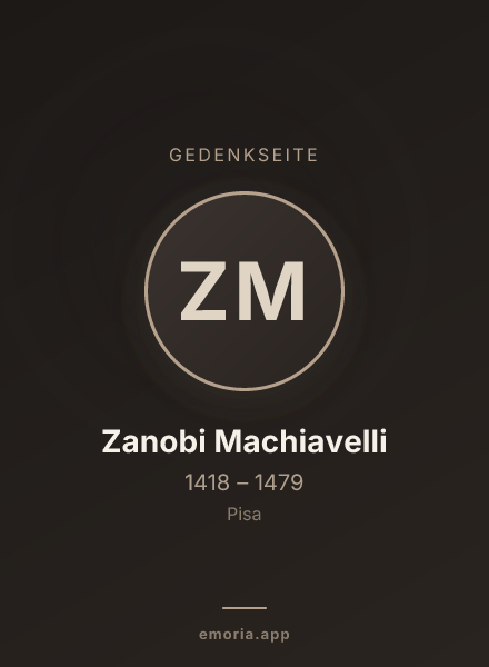 Gedenkportrait von Zanobi Machiavelli