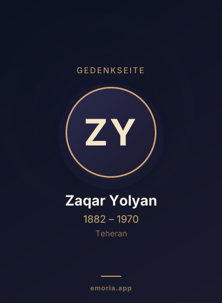 Gedenkportrait von Zaqar Yolyan