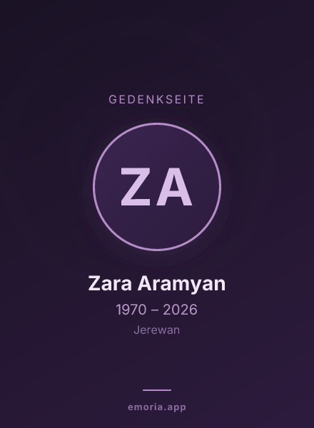 Gedenkportrait von Zara Aramyan