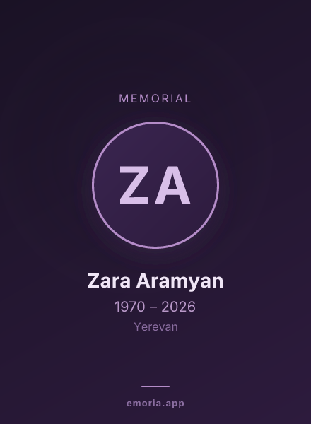 Memorial portrait of Zara Aramyan