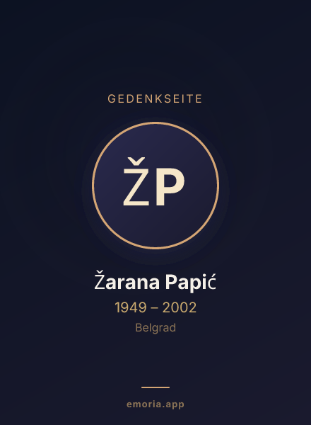 Gedenkportrait von Žarana Papić