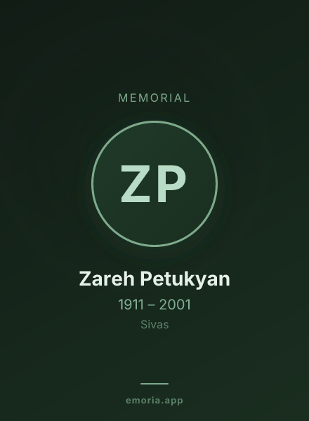 Memorial portrait of Zareh Petukyan