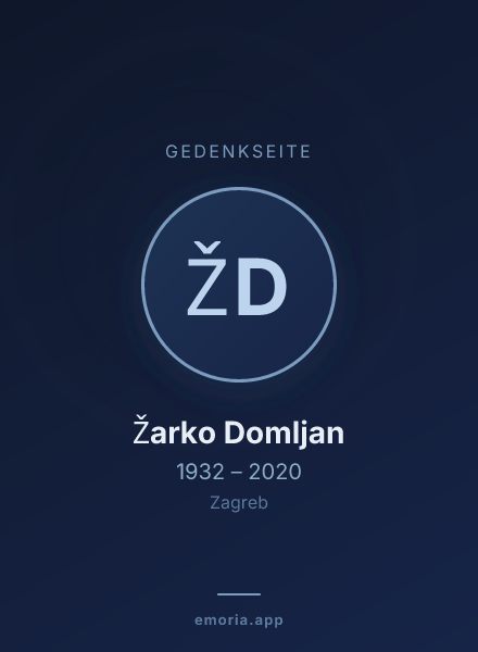 Gedenkportrait von Žarko Domljan