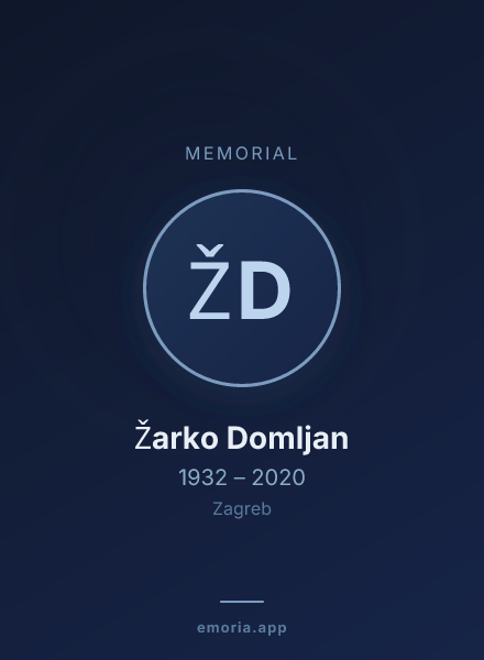 Memorial portrait of Žarko Domljan