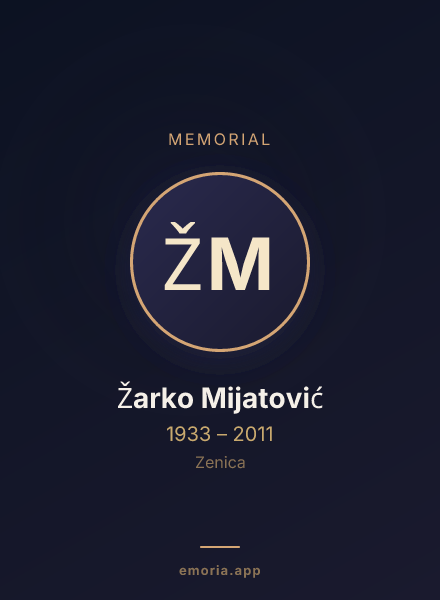 Memorial portrait of Žarko Mijatović