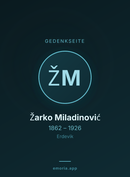Gedenkportrait von Žarko Miladinović