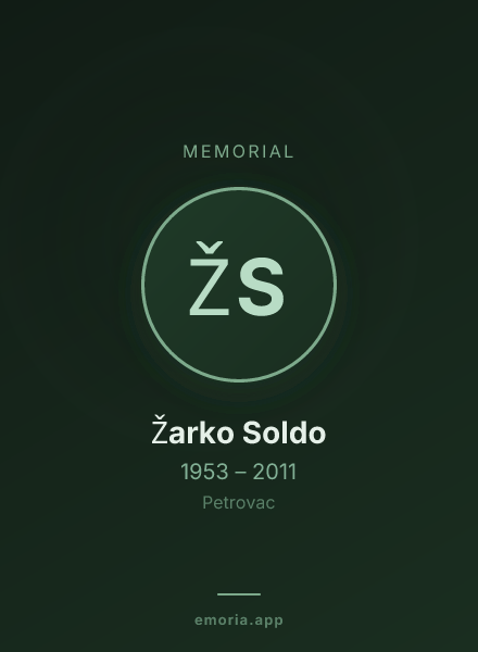Memorial portrait of Žarko Soldo