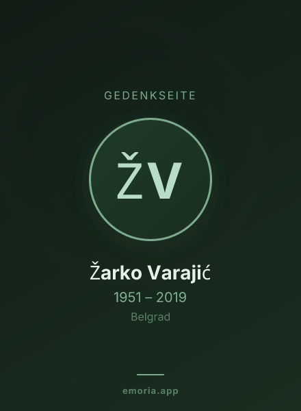 Gedenkportrait von Žarko Varajić