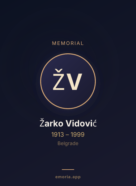 Memorial portrait of Žarko Vidović