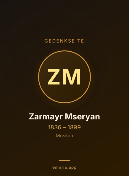 Gedenkportrait von Zarmayr Mseryan