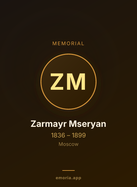 Memorial portrait of Zarmayr Mseryan