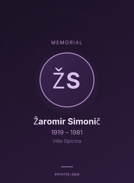 Memorial portrait of Žaromir Simonič