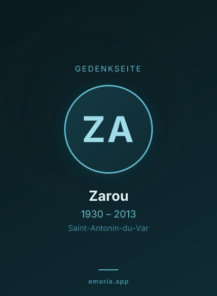 Gedenkportrait von Zarou