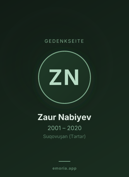 Gedenkportrait von Zaur Nabiyev