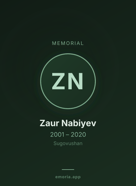 Memorial portrait of Zaur Nabiyev