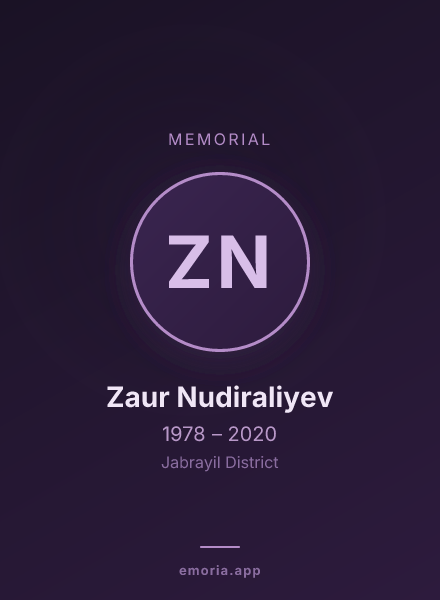 Memorial portrait of Zaur Nudiraliyev