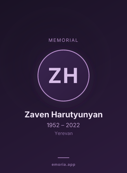 Memorial portrait of Zaven Harutyunyan