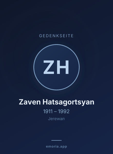 Gedenkportrait von Zaven Hatsagortsyan