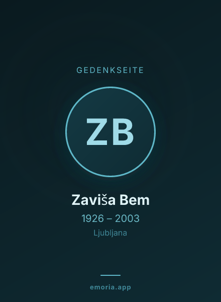 Gedenkportrait von Zaviša Bem