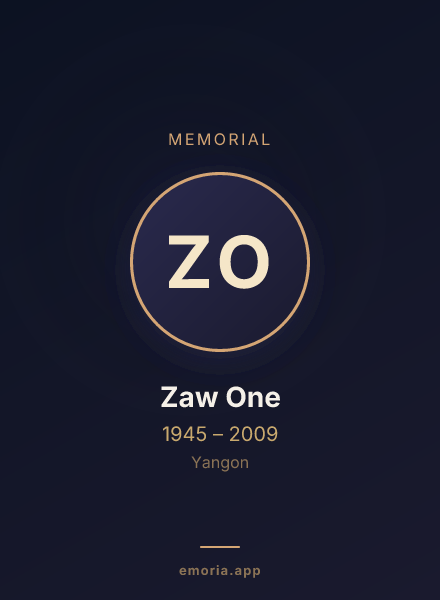 Memorial portrait of Zaw One