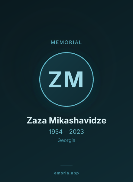 Memorial portrait of Zaza Mikashavidze