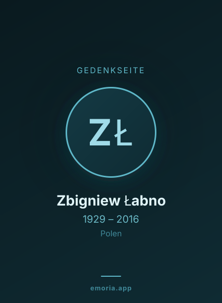 Gedenkportrait von Zbigniew Łabno