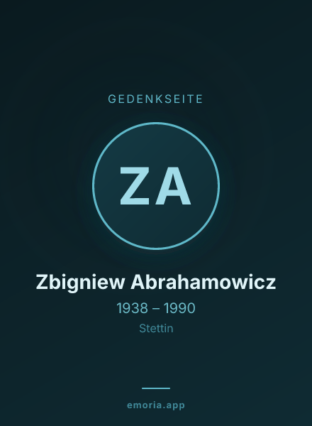 Gedenkportrait von Zbigniew Abrahamowicz