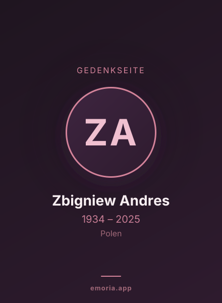 Gedenkportrait von Zbigniew Andres